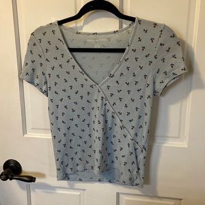 American Eagle Floral Tee